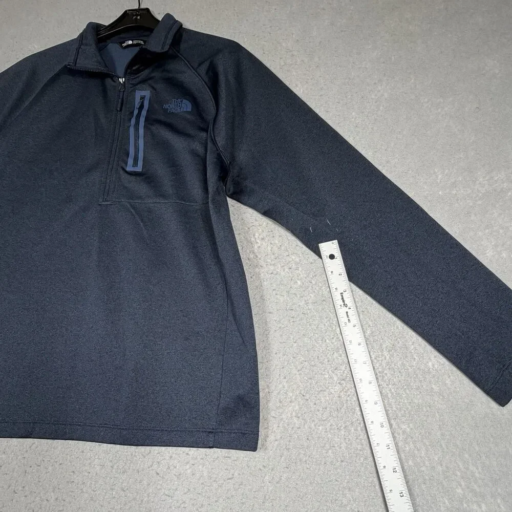 The North Face 1/2 Zip Pullover Long Sleeve Men's Large Blue Fleece